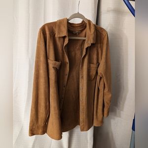 1x Democracy terracotta suede-like shirt